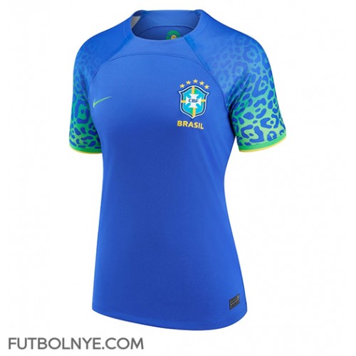 Camiseta Brasil Visitante Equipación para mujer Mundial 2022 manga corta